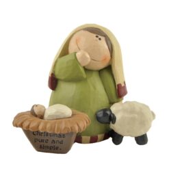 138-87894 MARY W/SHEEP/JESUS IN MANGER