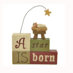 138-87936 A STAR IS BORN' BLOCKS W/JESUS IN MANGER