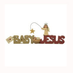 138-87940 I LOVE BABY JESUS' W/MANGER/ANGEL