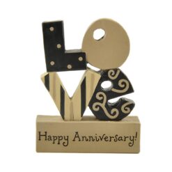 1388-88119 LOVE - HAPPY ANNIVERSARY BLOCK