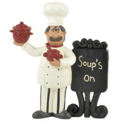 1388-88159 'SOUPS ON' CHEF W/POT