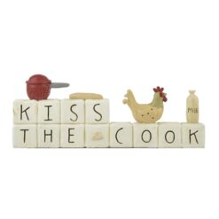 1388-88164 'KISS THE COOK' BLOCKS W/CHICKEN/POT