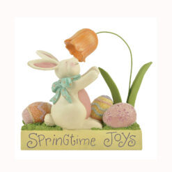 141-88331 'SPRINGTIME JOYS' BLOCK W/BUNNY/EGGS/TULIP