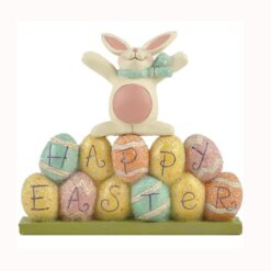 141-88337 HAPPY EASTER STACKED EGGS W/BUNNY