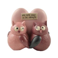 1412-89186 'OUR LOVE STORY' OWL COUPLE W/HEART
