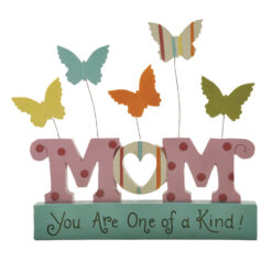 143-88528 MOM' W/BUTTERFLIES ON BLOCK