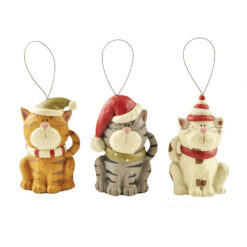 148-55019 ORN-S/3 CATS IN STOCKING CAPS (M2)