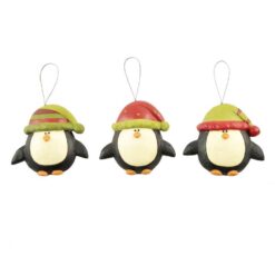 148-55026 ORN-S/3 PENGUINS W/HATS (M2)