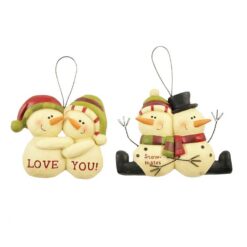 148-55028 SMAN DUO-"LOVE U"-SOUL MATE" 4" 2X RSN ORN