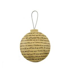 148-55060 ORN-CREAM BULB W/MERRY CHRISTMAS