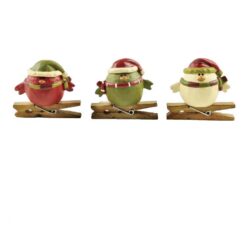 148-55065 CLIP-S/3 RED/GREEN/WHITE BIRDS (M2)