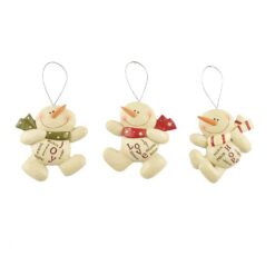 148-55079 ORN-S/3 HOPE/JOY/LOVE SNOWMEN W/SCARVES (M2)