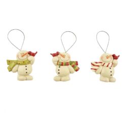 148-55082 ORN-S/3 SNOWMEN W/BIRDS (M4)