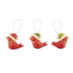 148-55089 ORN-S/3 RED BIRDS W/HATS/SCARVES (M4)