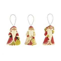 148-55090 ORN-S/3 OLD WORLD SANTS W/BAGS/STOCKING (M2)