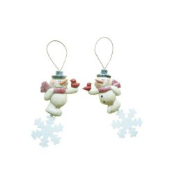 148-55097 ORN-S/2 SNOWMAN W/SNOWFLAKES/BIRDS (M4)