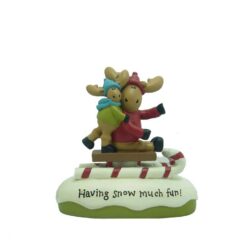 148-89120 'SNOW MUCH FUN' W/MOOSE SLEDDING