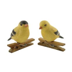 1488-55072 Set of 2 Gold Finches Clips