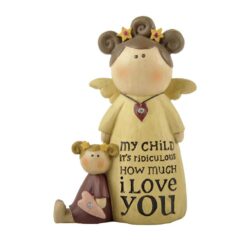 1488-88467 I LOVE YOU' ANGEL W/CHILD/HEART