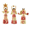 1488-88688 S/3 RED/WHITE 'FAITH/LOVE/FAMILY ANGELS