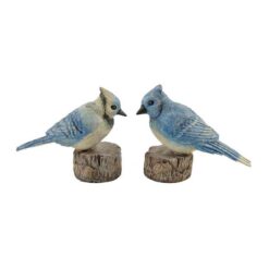 1488-88998 Set of 2 Blue Jays On Stump