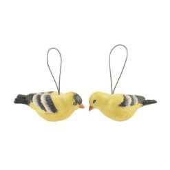 1488-89001 Set of 2 Gold Finches Ornaments