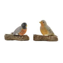 1488-89002 Set of 2 Robins On Branch