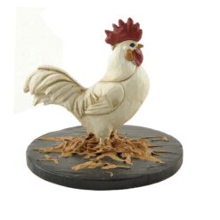 1488-89160 ROOSTER ON BASE W/STRAW