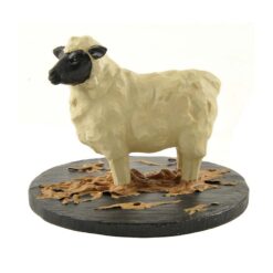1488-89161 SHEEP ON ROUND BASE W/STRAW