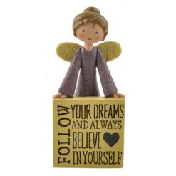 151-89320 ANGEL W/ "FOLLOW" PLAQUE