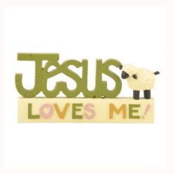1511-10122 'JESUS' ON BLOCK W/SHEEP