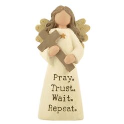 154-10226 'PRAY/TRUST' ANGEL W/CROSS