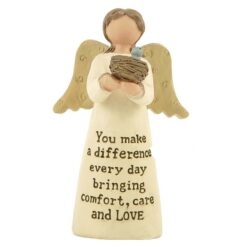 154-10246 'YOU MAKE DIFFERENCE' ANGEL W/BIRD