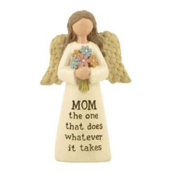 154-10271 BMW MOM ANGEL W/ BLUE FLOWERS