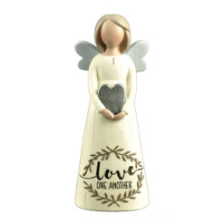 191-12100 “LOVE” ANGEL HOLDING HEART (M4)