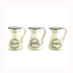 191-12102 S/3 LOVE/FAITH/FAMILY PITCHERS