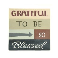 191-12113 Grateful square plaque w/easel