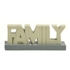 191-12117 Family plaque & base candle topper w/glass jar
