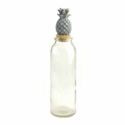 191-12126  2"H pineapple topper w/glass jar