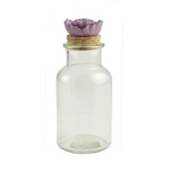 191-12135 Poppies topper w/glass jar