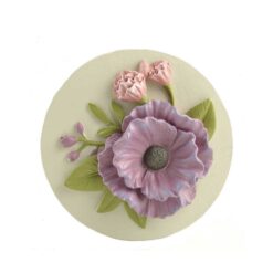 191-12136 Poppies lid topper without glass jar