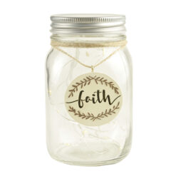 191-12170 MASON JAR WITH "FAITH" SIGN