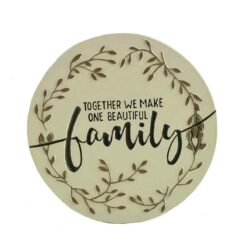 191-12172 Family plaque candle topper