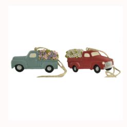 191-12228 S/2 truck w/flower orn w jute