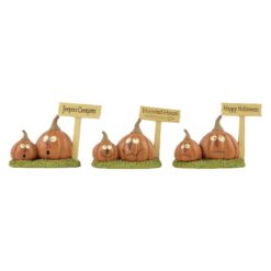 156-89841 S/3 JACKOLANTERNS ON BASE W/SIGN