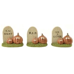 156-89850 S/3 TOMBSTONES W/PUMPKINS (M2)