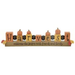 156-89876 'HARVEST' BEAD BLOCK W/PUMPKINS (M4)