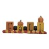 156-89877 'FALL' BEAD BLOCK W/PUMPKINS (M4)