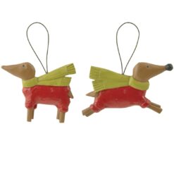 158-51614 Ornament-S/2 FLYING REINDEER