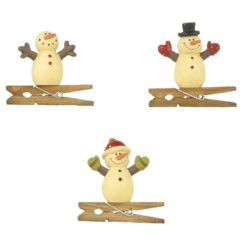 158-51620 CLIP-S/3 SNOWMAN ON CLIPS (M4)